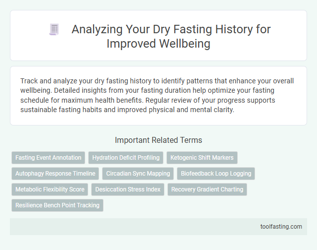 Analyzing Your Dry Fasting History for Improved Wellbeing