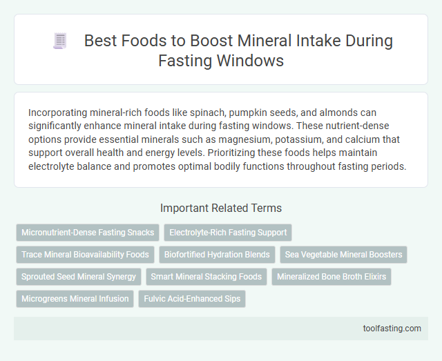 Best Foods to Boost Mineral Intake During Fasting Windows