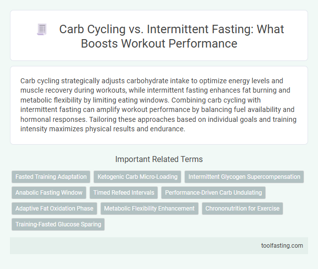 Carb Cycling vs. Intermittent Fasting: What Boosts Workout Performance