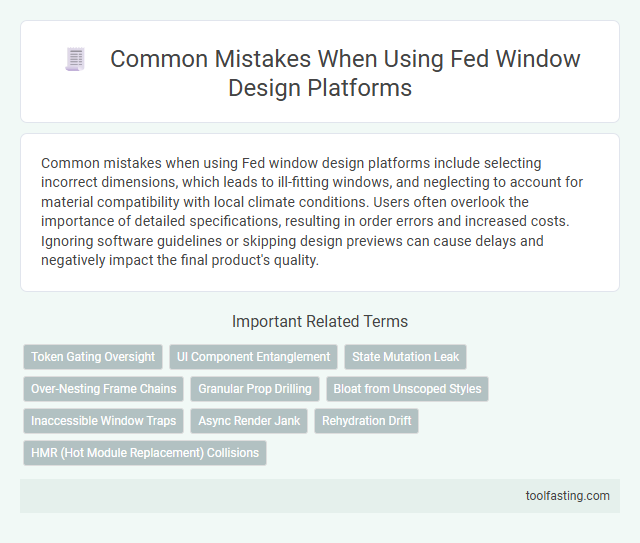 Common Mistakes When Using Fed Window Design Platforms