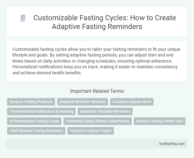 Customizable Fasting Cycles: How to Create Adaptive Fasting Reminders