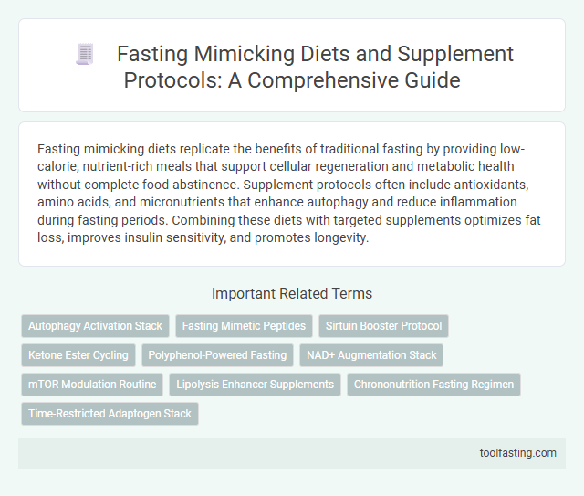 Fasting Mimicking Diets and Supplement Protocols: A Comprehensive Guide