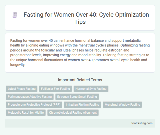 Fasting for Women Over 40: Cycle Optimization Tips