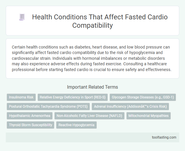 Health Conditions That Affect Fasted Cardio Compatibility