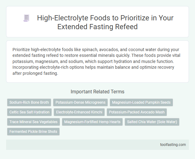 High-Electrolyte Foods to Prioritize in Your Extended Fasting Refeed