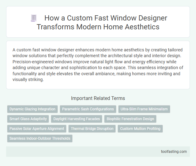How a Custom Fast Window Designer Transforms Modern Home Aesthetics