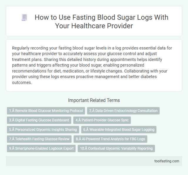 How to Use Fasting Blood Sugar Logs With Your Healthcare Provider