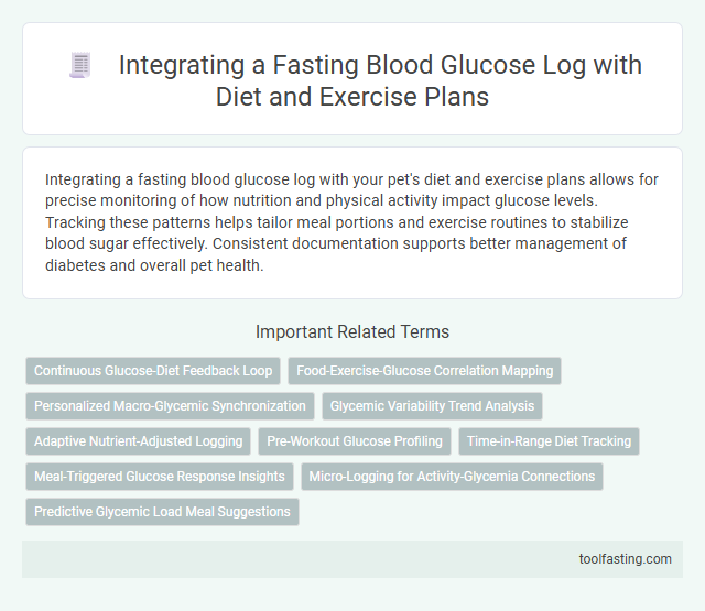 Integrating a Fasting Blood Glucose Log with Diet and Exercise Plans