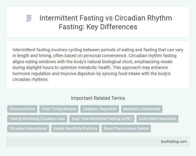 Intermittent Fasting vs Circadian Rhythm Fasting: Key Differences