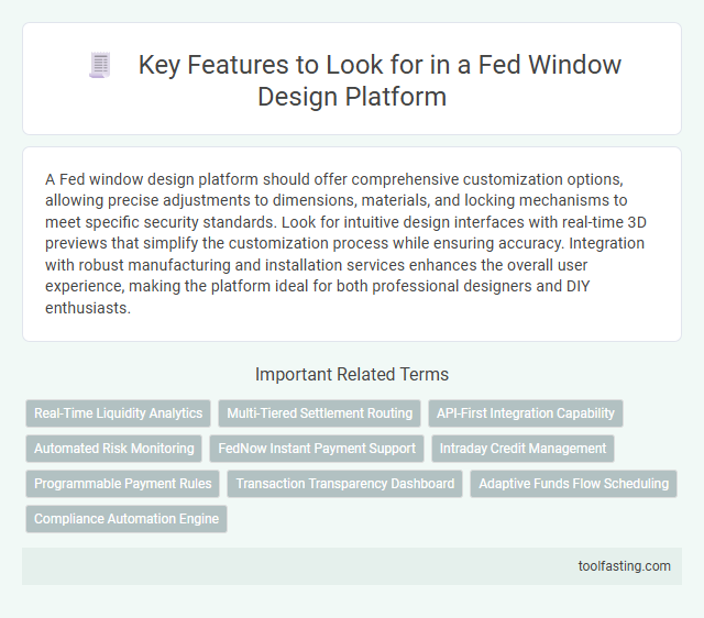 Key Features to Look for in a Fed Window Design Platform