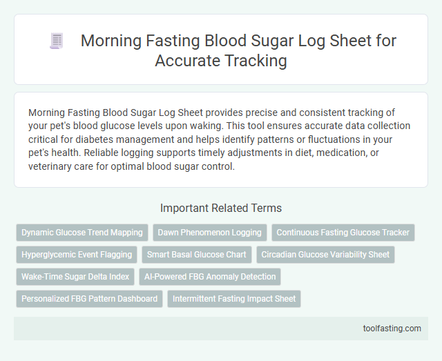 Morning Fasting Blood Sugar Log Sheet for Accurate Tracking