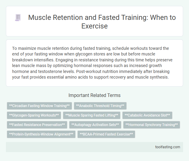 Muscle Retention and Fasted Training: When to Exercise