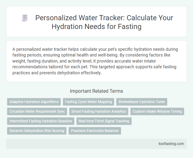 Personalized Water Tracker: Calculate Your Hydration Needs for Fasting