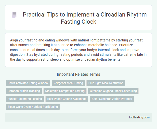 Practical Tips to Implement a Circadian Rhythm Fasting Clock