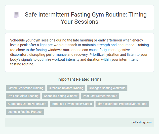Safe Intermittent Fasting Gym Routine: Timing Your Sessions