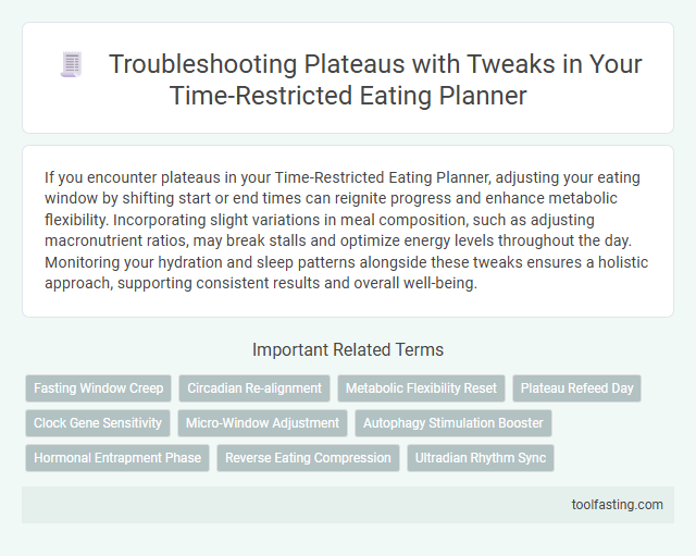 Troubleshooting Plateaus with Tweaks in Your Time-Restricted Eating Planner