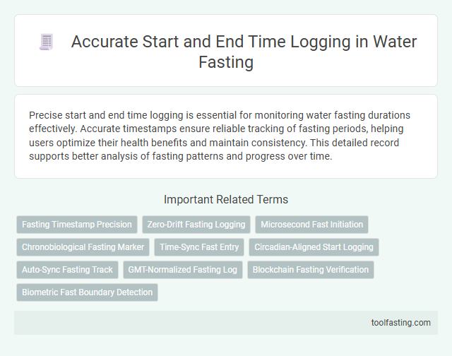 Accurate Start and End Time Logging in Water Fasting