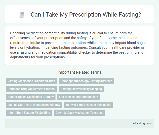 Can I Take My Prescription While Fasting?