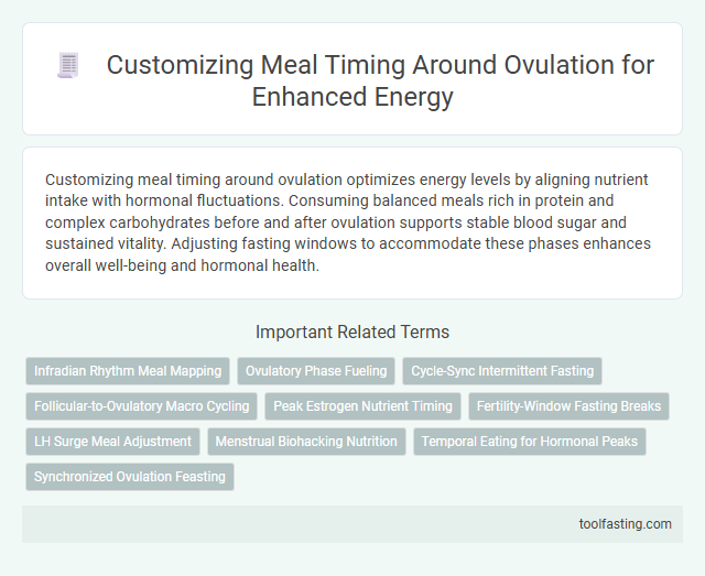 Customizing Meal Timing Around Ovulation for Enhanced Energy