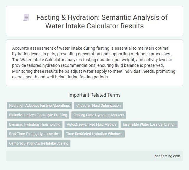 Fasting & Hydration: Semantic Analysis of Water Intake Calculator Results