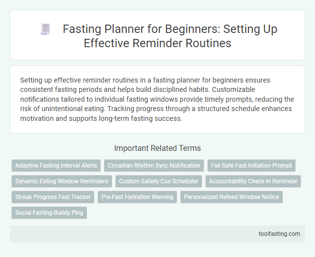 Fasting Planner for Beginners: Setting Up Effective Reminder Routines