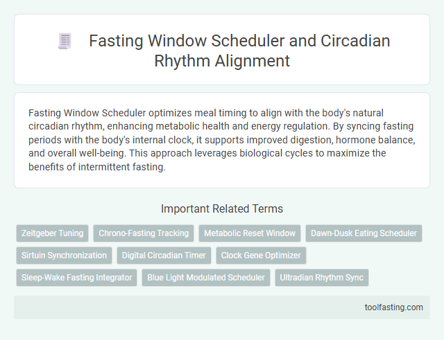 Fasting Window Scheduler and Circadian Rhythm Alignment