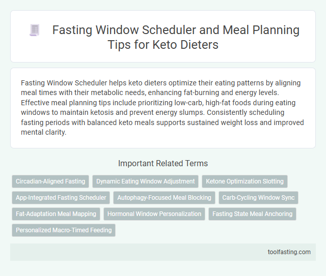 Fasting Window Scheduler and Meal Planning Tips for Keto Dieters