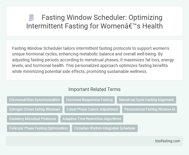 Fasting Window Scheduler: Optimizing Intermittent Fasting for Women’s Health