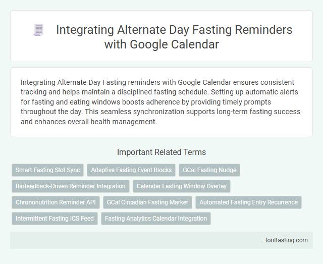 Integrating Alternate Day Fasting Reminders with Google Calendar