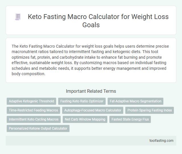 Keto Fasting Macro Calculator for Weight Loss Goals