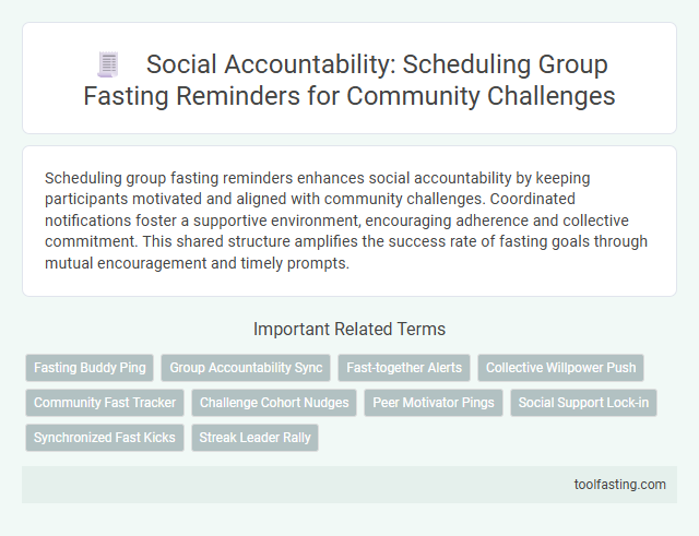 Social Accountability: Scheduling Group Fasting Reminders for Community Challenges