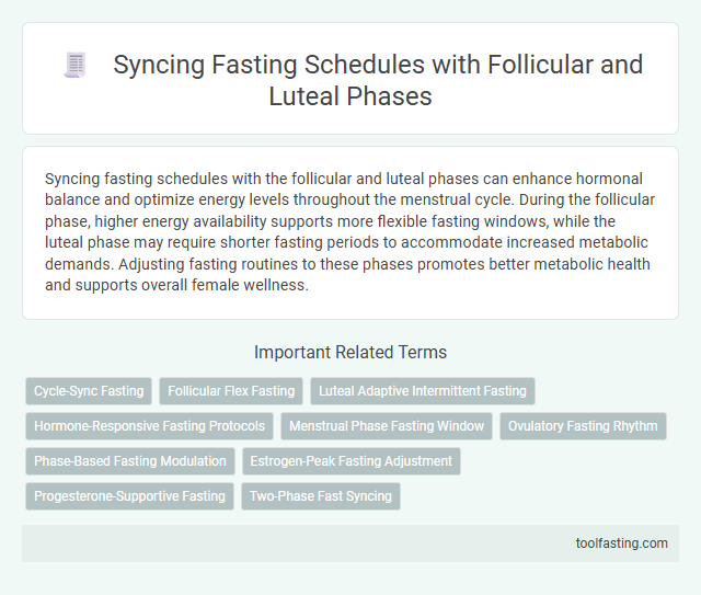 Syncing Fasting Schedules with Follicular and Luteal Phases