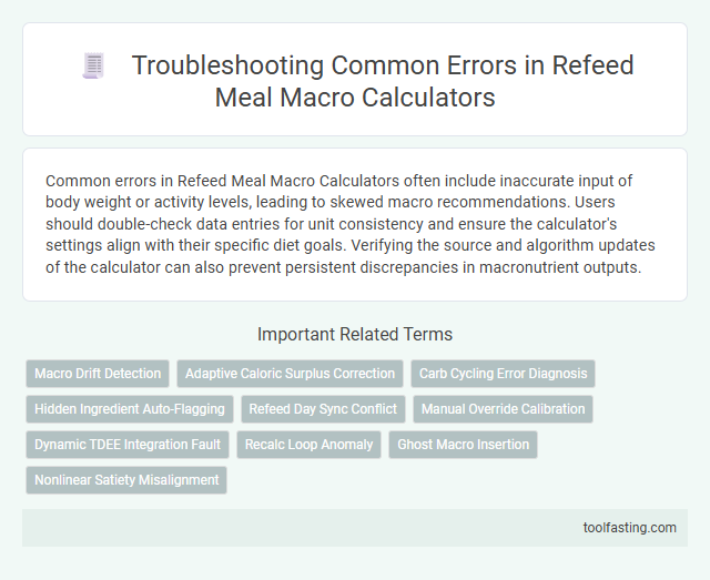Troubleshooting Common Errors in Refeed Meal Macro Calculators