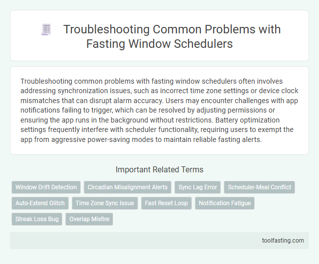 Troubleshooting Common Problems with Fasting Window Schedulers