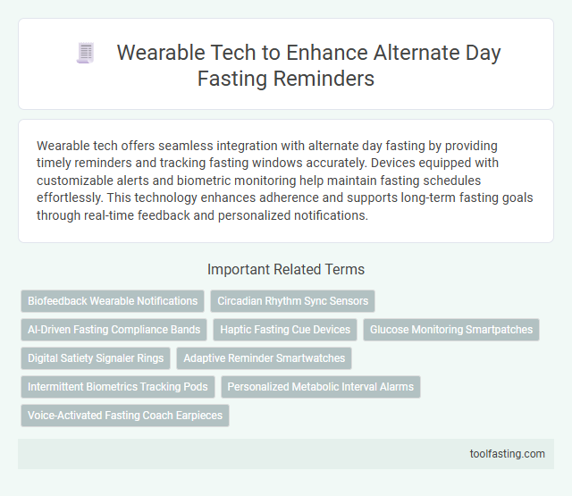 Wearable Tech to Enhance Alternate Day Fasting Reminders