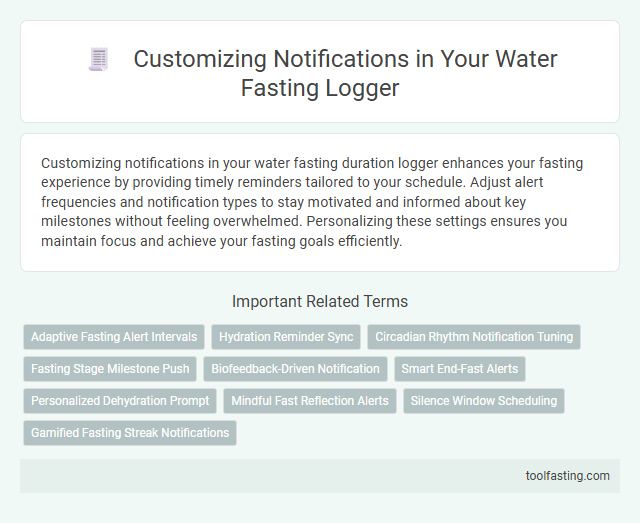 Customizing Notifications in Your Water Fasting Logger