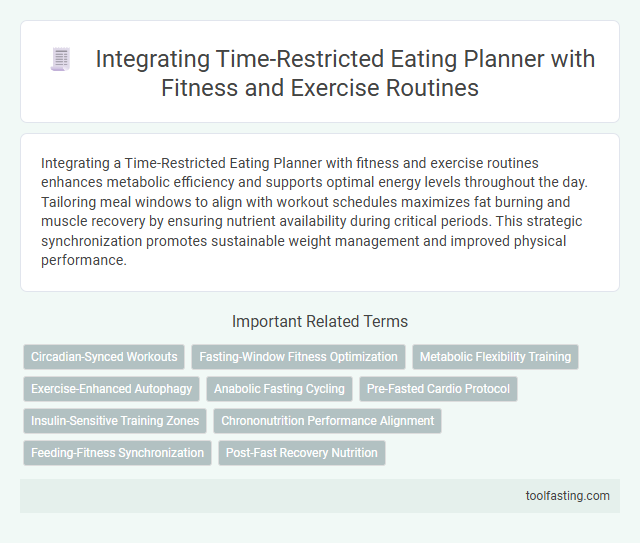 Integrating Time-Restricted Eating Planner with Fitness and Exercise Routines