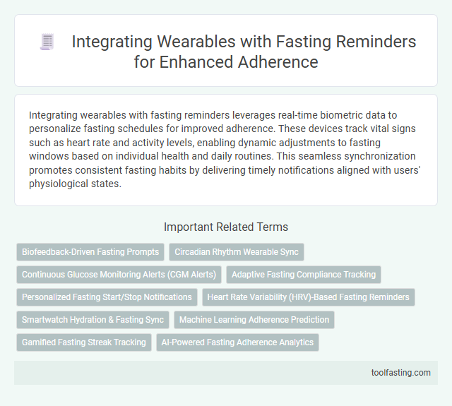 Integrating Wearables with Fasting Reminders for Enhanced Adherence
