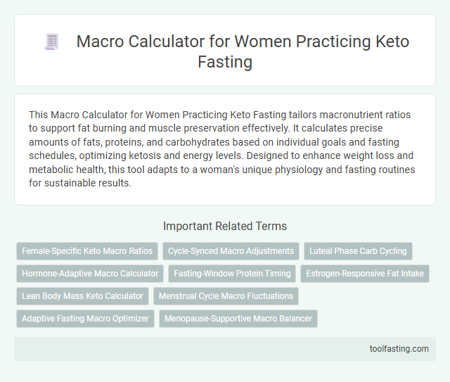 Macro Calculator for Women Practicing Keto Fasting