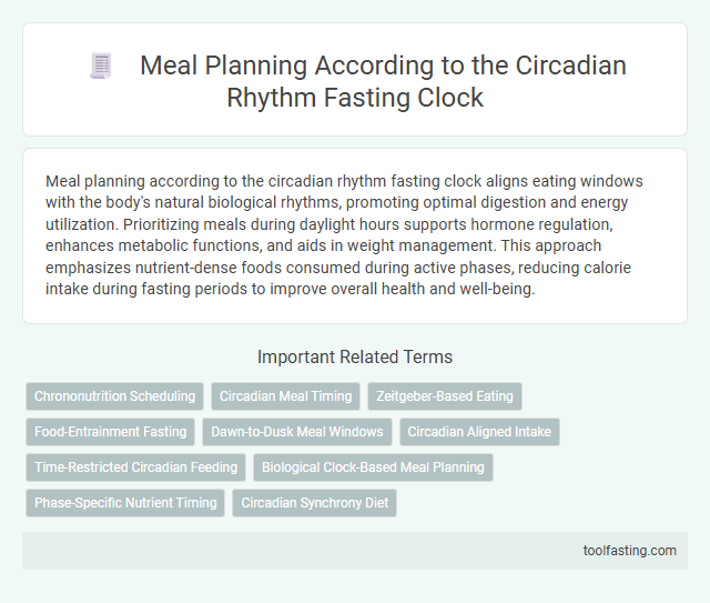 Meal Planning According to the Circadian Rhythm Fasting Clock