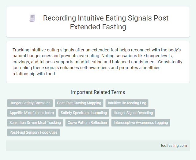 Recording Intuitive Eating Signals Post Extended Fasting
