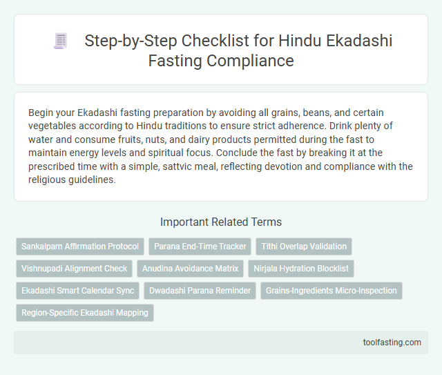Step-by-Step Checklist for Hindu Ekadashi Fasting Compliance
