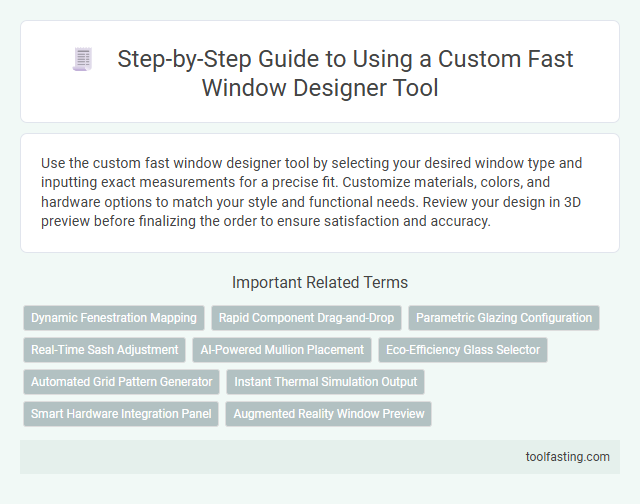 Step-by-Step Guide to Using a Custom Fast Window Designer Tool