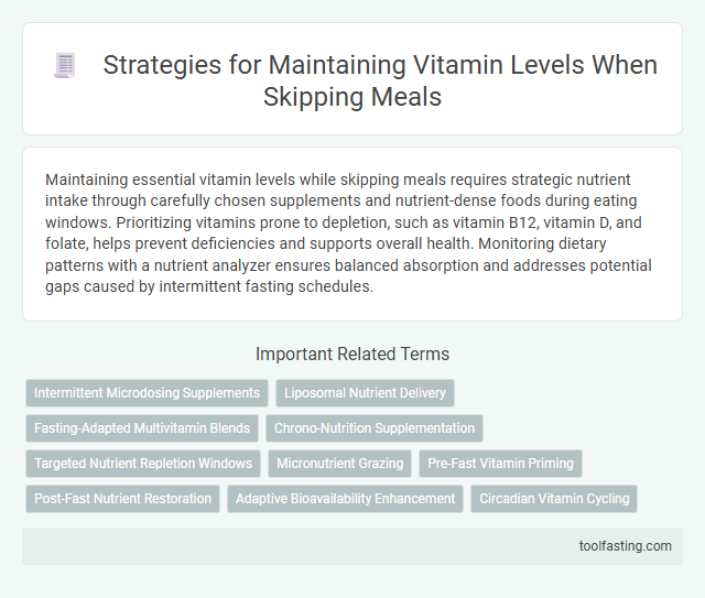 Strategies for Maintaining Vitamin Levels When Skipping Meals