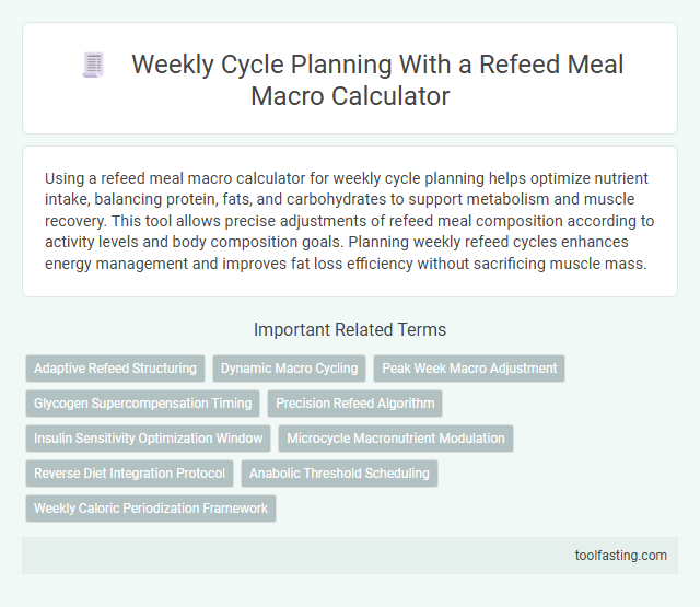 Weekly Cycle Planning With a Refeed Meal Macro Calculator
