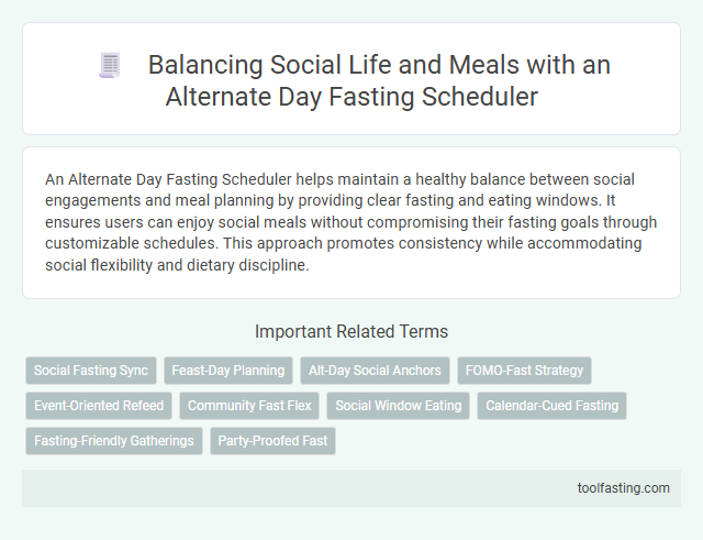 Balancing Social Life and Meals with an Alternate Day Fasting Scheduler