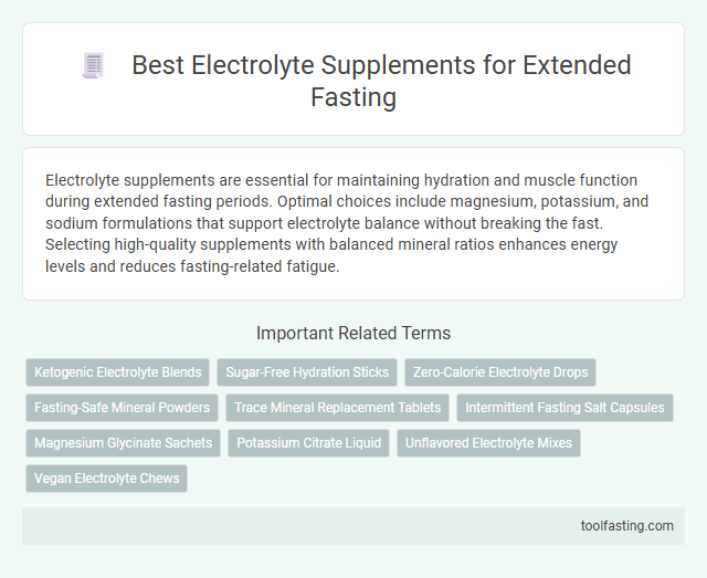 Best Electrolyte Supplements for Extended Fasting