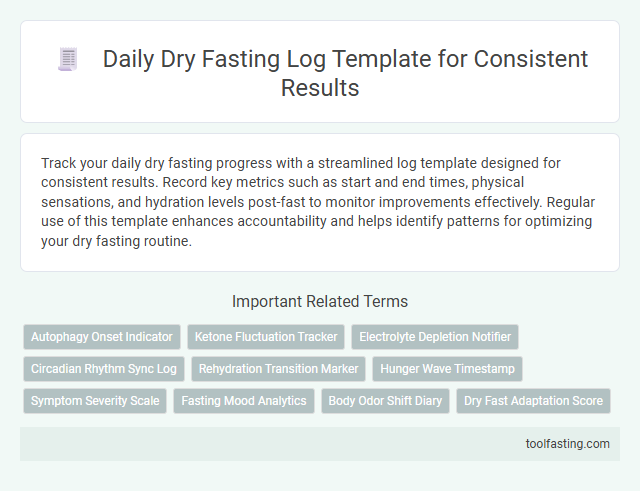 Daily Dry Fasting Log Template for Consistent Results