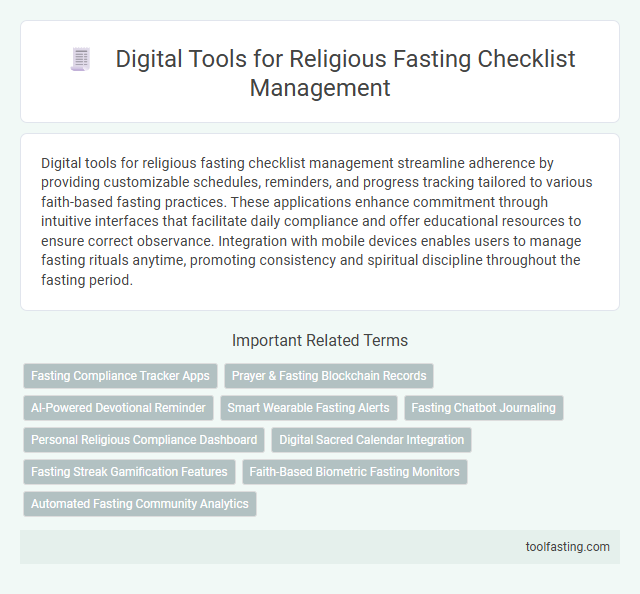 Digital Tools for Religious Fasting Checklist Management