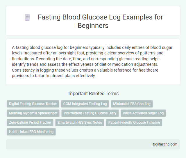 Fasting Blood Glucose Log Examples for Beginners